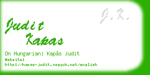 judit kapas business card