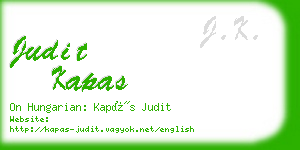 judit kapas business card